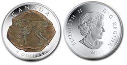 DINOSAUR FOSSILS -  PARASAUROLOPHUS -  2007 CANADIAN COINS 01