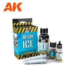 DIORAMA SERIE -  RESIN ICE - 2 COMPONENTS EPOXY RESIN (150 ML) -  AK INTERACTIVE