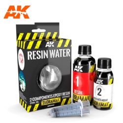 DIORAMA SERIE -  RESIN WATER - 2 COMPONENTS EPOXY RESIN (375 ML) -  AK INTERACTIVE
