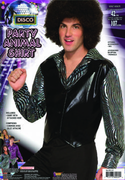 DISCO -  PARTY ANIMAL SHIRT COSTUME (ADULT - ONE SIZE)