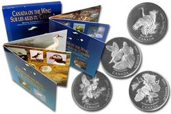 DISCOVERING NATURE -  BIRDS OF CANADA - 4-COIN SET -  1995 CANADIAN COINS 01
