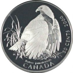 DISCOVERING NATURE -  BIRDS OF PREY - RED TAILED HAWK -  2000 CANADIAN COINS 06