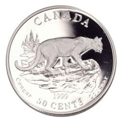 DISCOVERING NATURE -  CATS OF CANADA - COUGAR -  1999 CANADIAN COINS