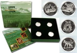 DISCOVERING NATURE -  LITTLE WILD ONES - 4-COIN SET -  1996 CANADIAN COINS 02