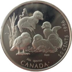 DISCOVERING NATURE -  LITTLE WILD ONES - WOOD DUCKLINGS -  1996 CANADIAN COINS 06