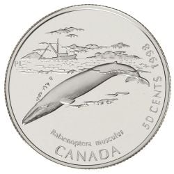 DISCOVERING NATURE -  OCEAN GIANTS - BLUE WHALE -  1998 CANADIAN COINS 16