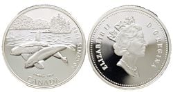 DISCOVERING NATURE -  OCEAN GIANTS - ORCA -  1998 CANADIAN COINS 04
