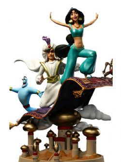 DISNEY - ALADDIN -  ALADDIN AND JASMINE DELUXE - DISNEY 100TH - SCALE 1/10 -  IRON STUDIOS