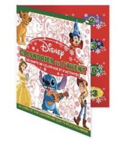 DISNEY -  CALENDRIER DE L'AVENT : DÉCOMPTE DE COLORIAGE ET D'ACTIVITÉS (2024) (FRENCH)