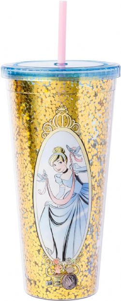 DISNEY -  COLD CUP - CINDERELLA IN MIRROR 32OZ CONFETTI