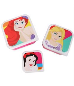 DISNEY -  DISNEY'S PRINCESSES - SET OF 3 SQUARE LUNCH BOXES