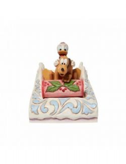 DISNEY -  FIGURE OF DONALD AND PLUTO ''A FRIENDLY RACE'' -  SHOWCASE COLLECTION