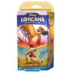 DISNEY LORCANA -  DECK DE DÉMARRAGE - MOANA ET PICSOU - RUBIS/SAPHIR (FRENCH) -  LES TERRES D'ENCRES
