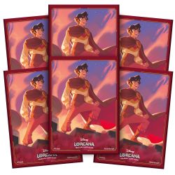 DISNEY LORCANA -  STANDARD SIZE SLEEVES - ALADDIN (65) - MAT -  SHIMMERING SKIES