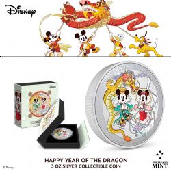 DISNEY LUNAR -  MICKEY MOUSE & FRIENDS: YEAR OF THE DRAGON -  2024 NEW ZEALAND COINS