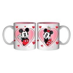 DISNEY -  MICKEY & MINNIE DUAL MUG SET - LOVE (14 OZ)