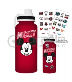 DISNEY -  MICKEY MOUSE JUMBO WATER BOTTLE WITH HOLOGRAPHIC STICKER SET (32OZ)