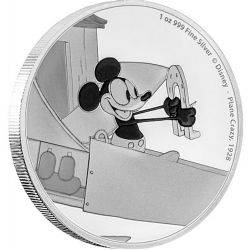 DISNEY MICKEY MOUSE THROUGH THE AGES -  PLANE CRAZY -  2016 NEW ZEALAND COINS 03