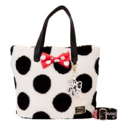 DISNEY -  MINNIE SHERPA TOTE - ROCK THE DOTS -  LOUNGEFLY