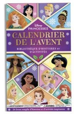 DISNEY -  PRINCESSES - CALENDRIER DE L'AVENT : BIBLIOTHÈQUE D'HISTOIRES ET D'ACTIVITÉS (2024) (FRENCH)