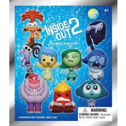 DISNEY -  RANDOM 3D FOAM BAG CLIP - SERIES 53 -  INSIDE OUT 2