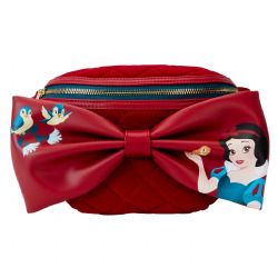 DISNEY -  SNOW WHITE AND THE SEVEN DWARFS BOW QUILTED VELVET BELT BAG -  LOUNGEFLY