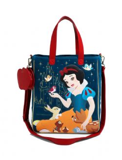 DISNEY -  SNOW WHITE AND THE SEVEN DWARFS QUILTED VELVET TOTE BAG -  LOUNGEFLY