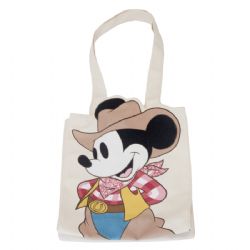 DISNEY -  WESTERN MICKEY CANVAS TOTE BAG -  LOUNGEFLY