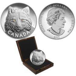 DISTINCTIVE EYES -  IN THE EYES OF THE TIMBER WOLF -  2017 CANADIAN COINS 04