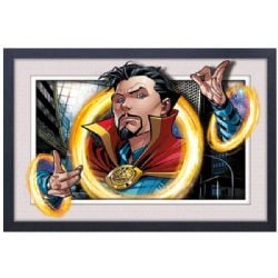 DOCTOR STRANGE -  CASTIN A SPELL - FRAMED PICTURE (WHITE) (13