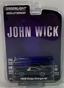 DODGE -  JOHN WICK 1968 DODGE CHARGER RT 1/64 - LIMITED EDITION - CHASE -  HOLLYWOOD SERIES 33