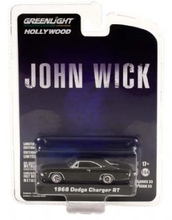 DODGE -  JOHN WICK 1968 DODGE CHARGER RT 1/64 - LIMITED EDITION -  HOLLYWOOD SERIES 33