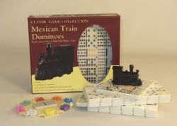 DOMINOES -  DOMINOES: DOUBLE-12 MEXICAN TRAIN COLOR-DOT (ENGLISH)