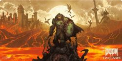 DOOM -  EXTENDED PLAYMAT - THE DOOM SLAYER (32