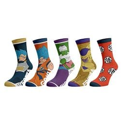 DRAGON BALL -  5 CREW SOCKS 10-13