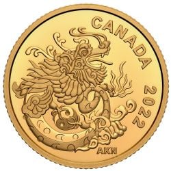 DRAGON OF THE CHINESE NEW YEAR (IN GOLD) -  EARTH DRAGON -  2022 CANADIAN COINS 03