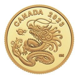 DRAGON OF THE CHINESE NEW YEAR (IN GOLD) -  HEAVENLY DRAGON -  2023 CANADIAN COINS 04