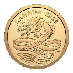 DRAGON OF THE CHINESE NEW YEAR (IN GOLD) -  LUCKY DRAGON -  2026 CANADIAN COINS 07