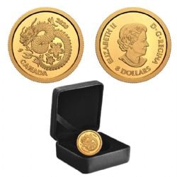 DRAGON OF THE CHINESE NEW YEAR (IN GOLD) -  LUCKY FLOWER DRAGON -  2020 CANADIAN COINS 01