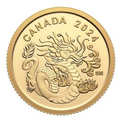 DRAGON OF THE CHINESE NEW YEAR (IN GOLD) -  SPIRIT DRAGON -  2024 CANADIAN COINS 05