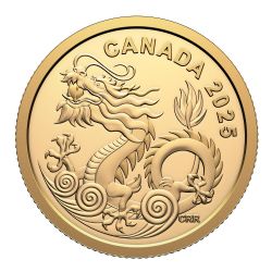 DRAGON OF THE CHINESE NEW YEAR (IN GOLD) -  WATER DRAGON -  2025 CANADIAN COINS 06