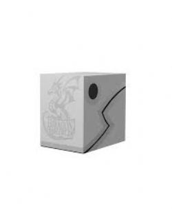DRAGON SHIELD -  DECK BOX DOUBLE SHELL (150+) - WHITE/BLACK