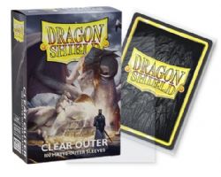 DRAGON SHIELD -  STANDARD SIZE SLEEVES - CLEAR OUTER - MATTE (100)