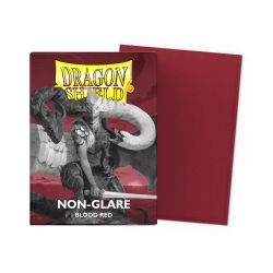 DRAGON SHIELD -  STANDARD SIZE SLEEVES - NON-GLARE BLOOD RED - MATTE (100)