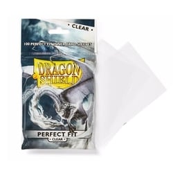 DRAGON SHIELD -  STANDARD SIZE SLEEVES - PERFECT FIT CLEAR (100)