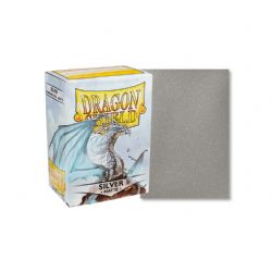 DRAGON SHIELD -  STANDARD SIZE SLEEVES - SILVER - MATTE (100)