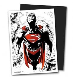 DRAGON SHIELD -  STANDARD SIZE SLEEVES - SUPERMAN - RED AND WHITE (100)