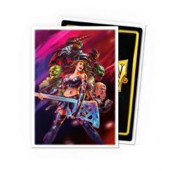 DRAGON SHIELD -  STANDARD SIZE SLEEVES - SUPERSLAM ART SLEEVE - MATTE (100) -  FLESH AND BLOOD