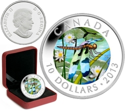 DRAGONFLIES -  TWELVE-SPOTTED SKIMMER DRAGONFLY -  2013 CANADIAN COINS 01