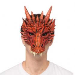 DRAGONS -  DRAGON MASK - RED (ADULT)